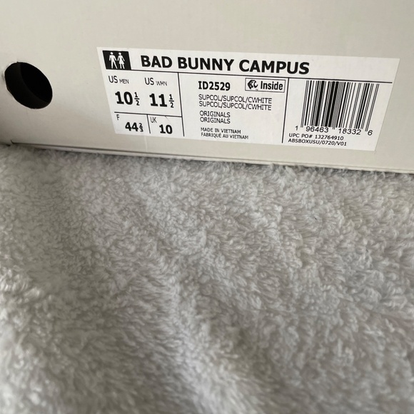 ADIDAS BAD BUNNY CAMPUS Sz10.5 Men,  11.5 WM tan/brown NIB w/laces/dust bag - Picture 9 of 9